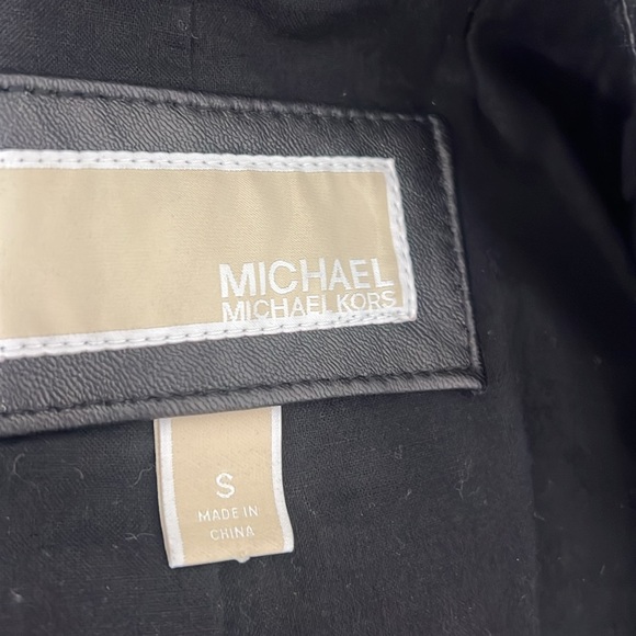 Michael Kors Leather Moto Jacket - Picture 3 of 10